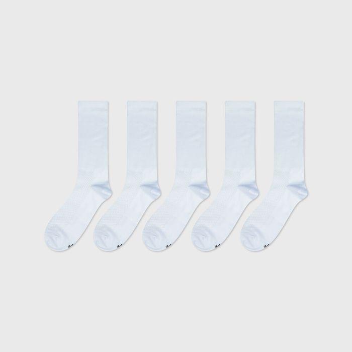 [5PACK] 1507 퀵드라이 하이 러닝 삭스 - 스노우 화이트