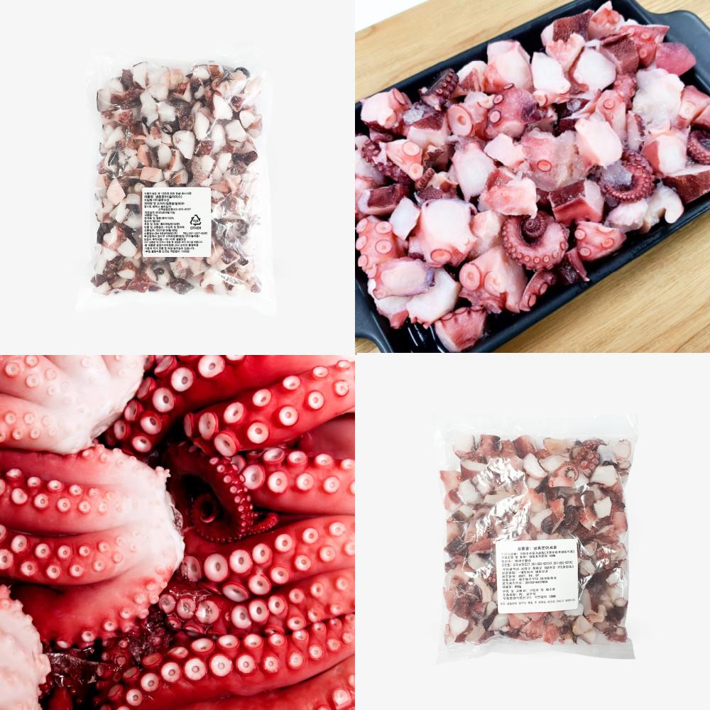 문어 다리 슬라이스 500g 사이즈별 자숙 손질 세절 조림 볶음 해물짬뽕 타꼬야키문어 샐러드 무침 [원산지:페루]