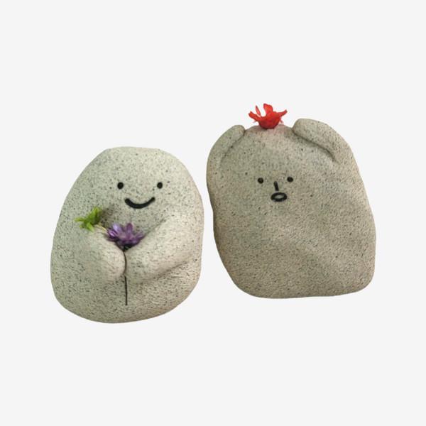 studiohands | 꽃돌멩이 인센스홀더set