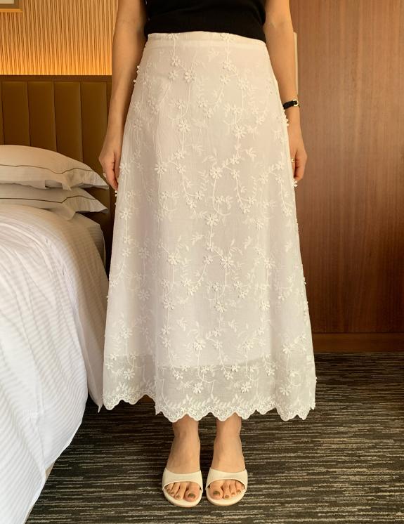 로아 레이스 스커트