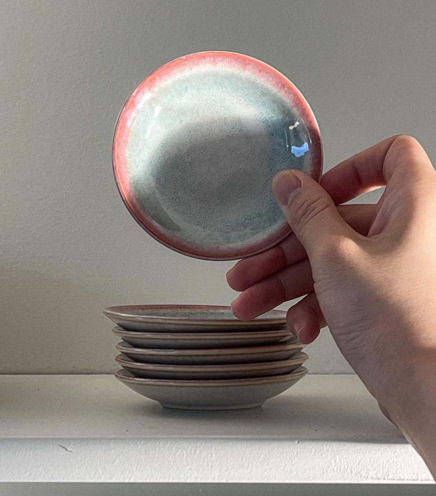 (핑크링 종지) 소스볼 일본 도자기그릇 앞접시