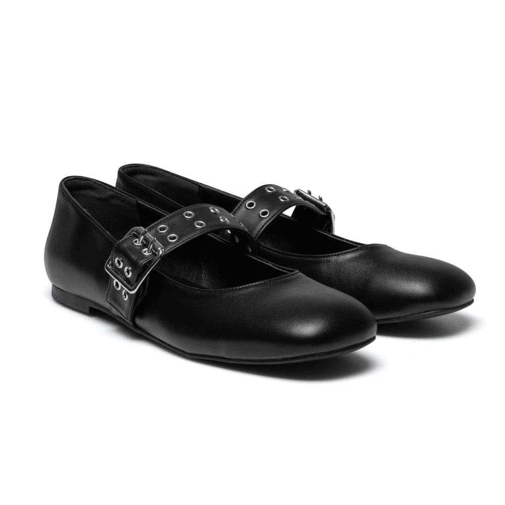Eyelet Strap Maryjane - Black