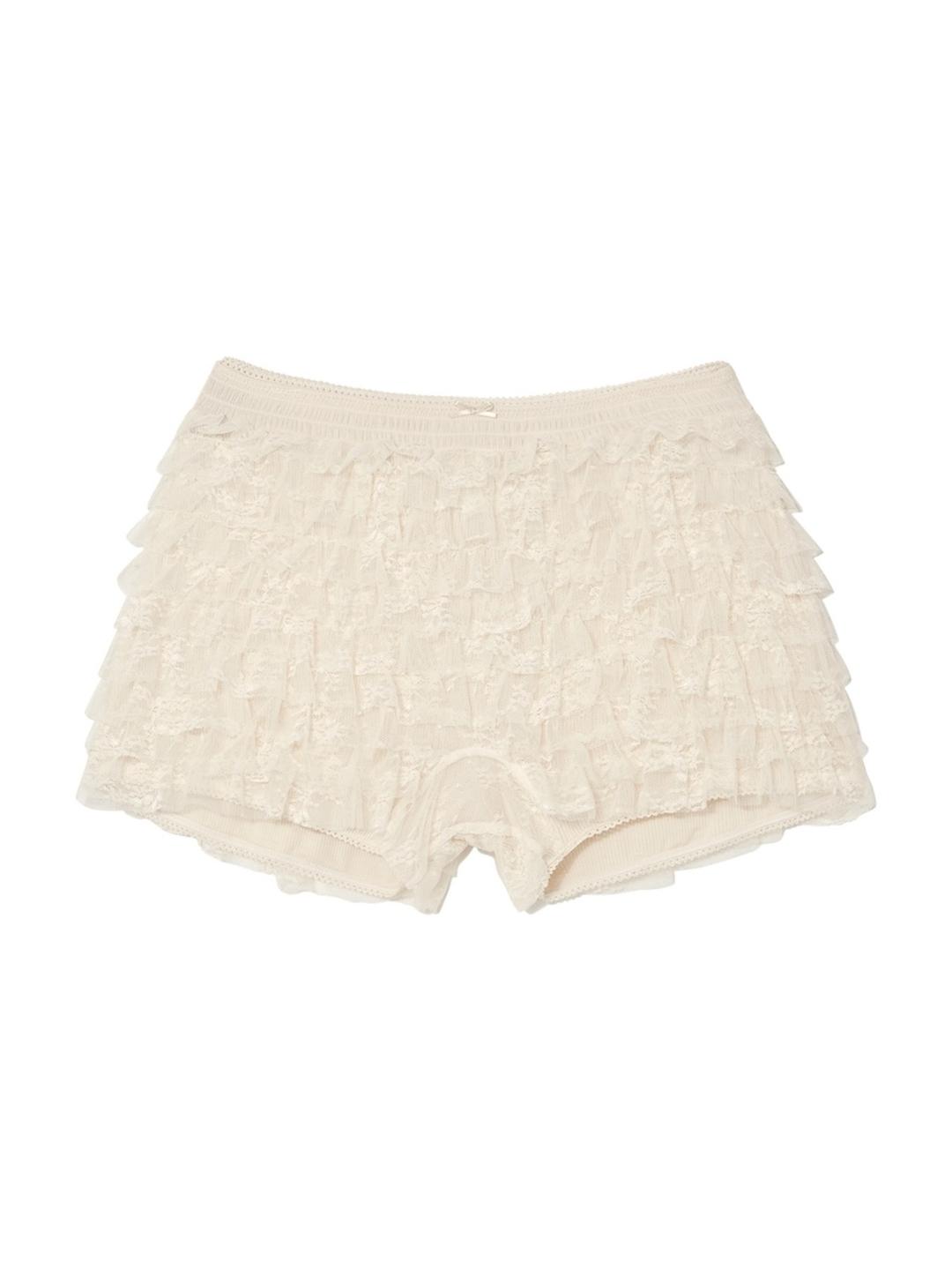 POLLY LACE BLOOMER SHORTS (IVORY)