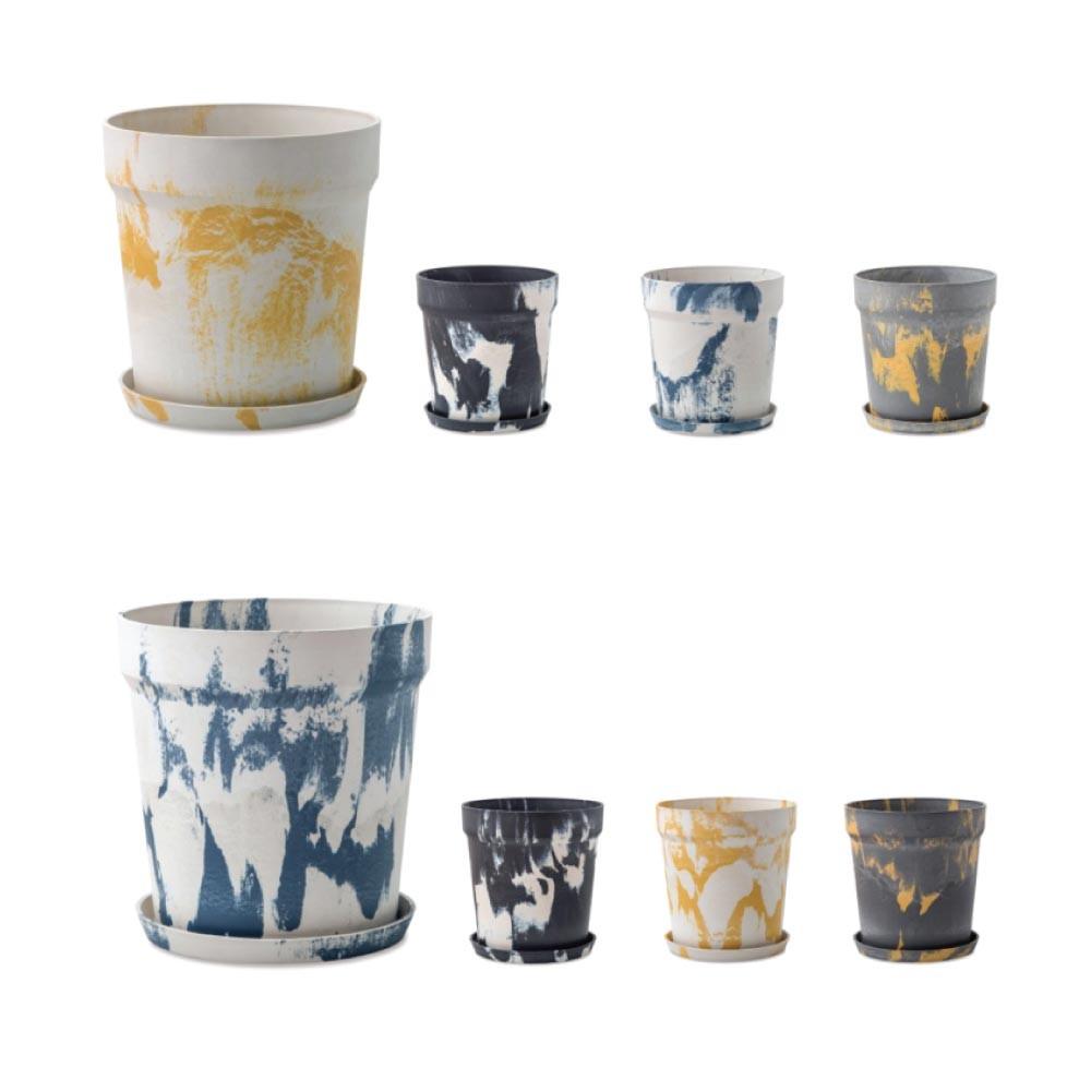 포쉬리빙 친환경 재활용 플랜트 팟 마블 화분 아트스톤 어반플랜트 4호6호화분