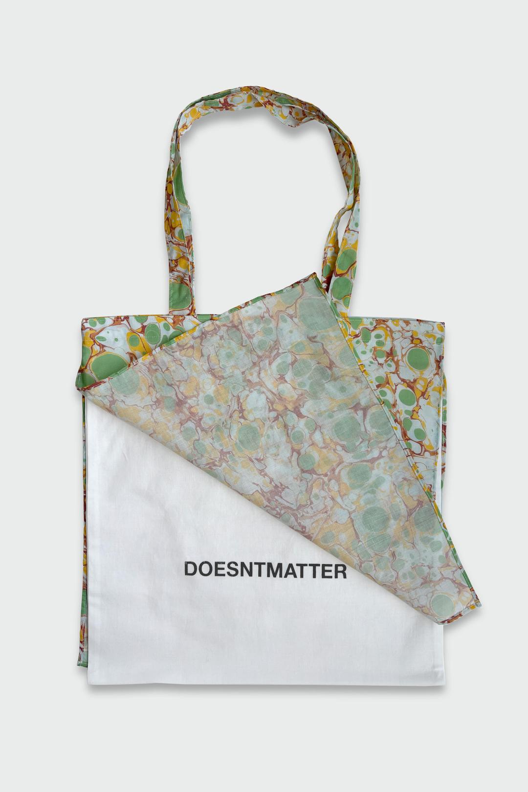 Marbled Scarf Tote (Green)