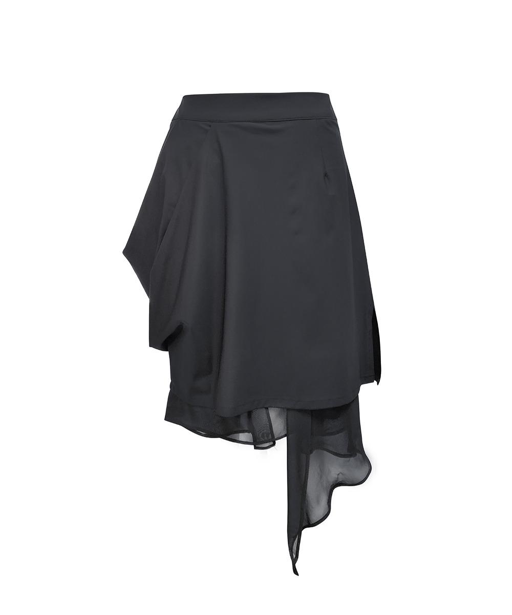 DARPING LAYERS SKIRT . COOL BLACK
