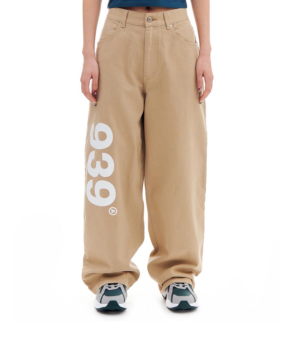 939 LOGO WORK PANTS (BEIGE)