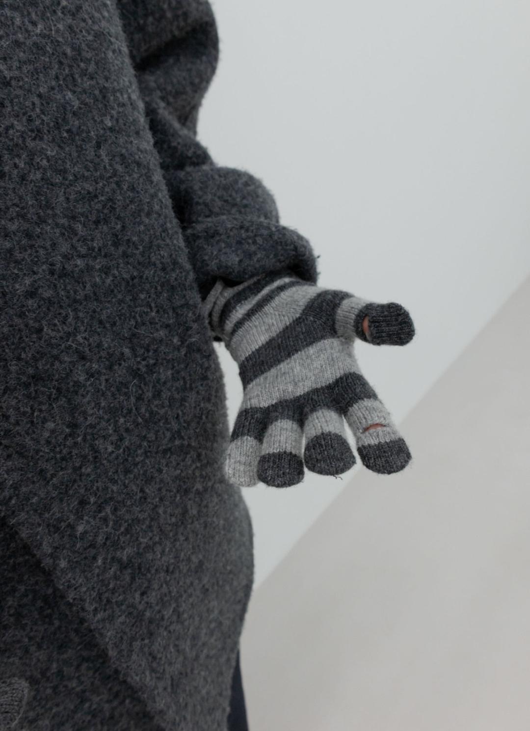 25FW SMART LONG GLOVES / GREY STRIPE