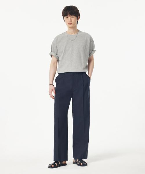 [MEN] 베이직 원턱 팬츠 _다크 네이비 9155131554