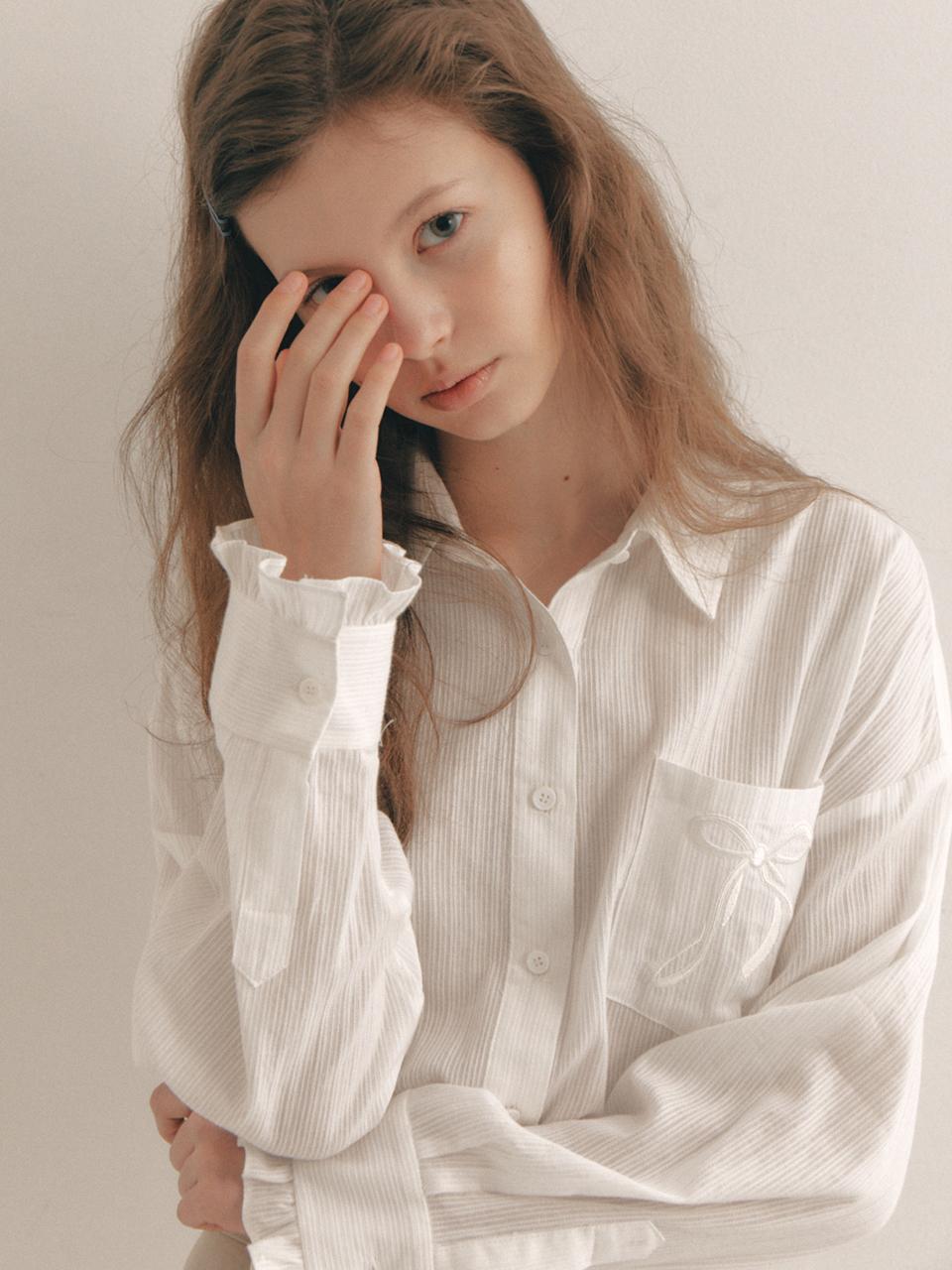 Honey Ribbon Shirt(2color)