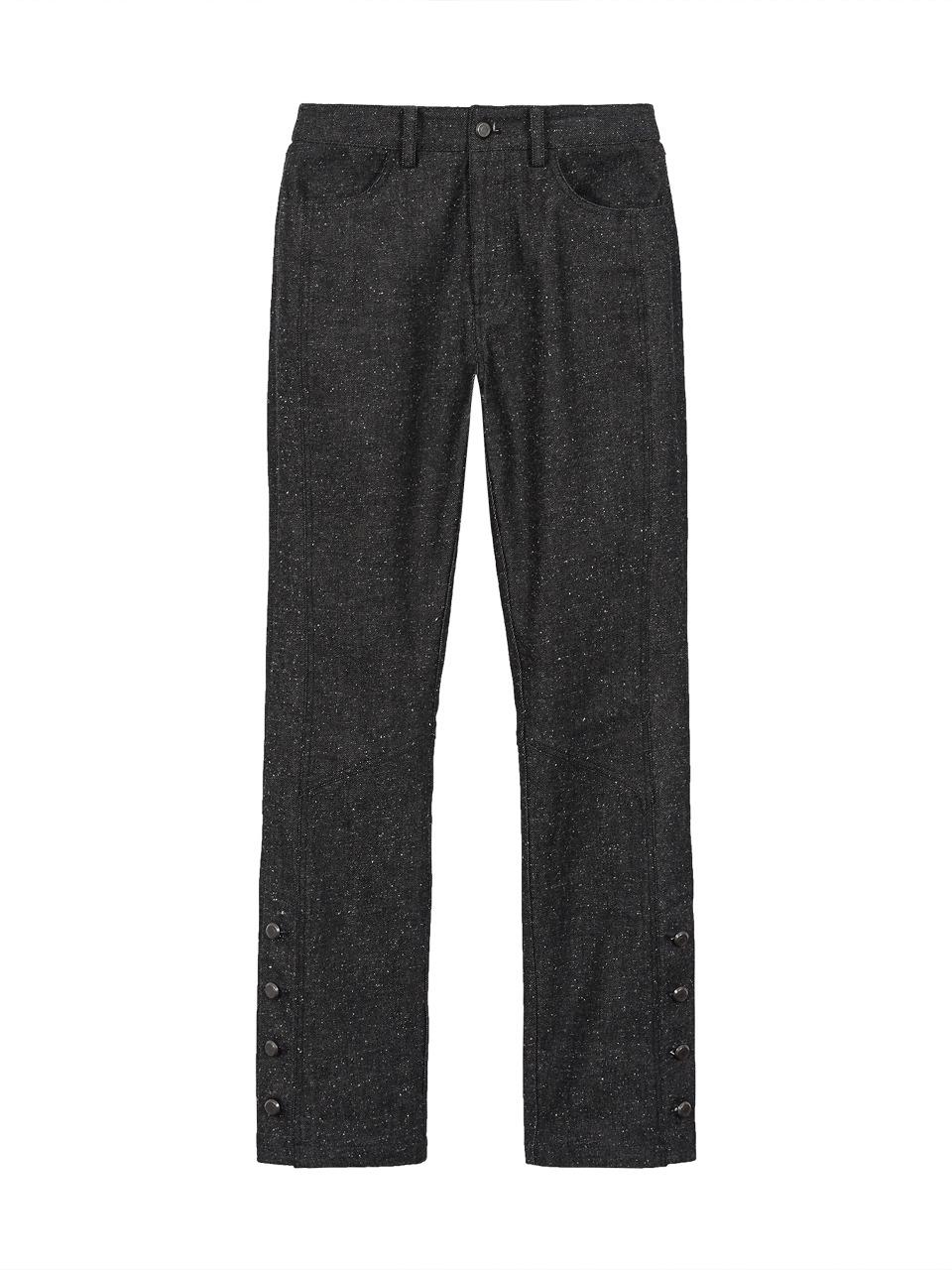 SIDE OPEN STRAIGHT FIT PANTS_BLACK