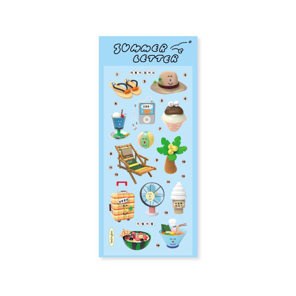 [hand in glove] happy summer sticker