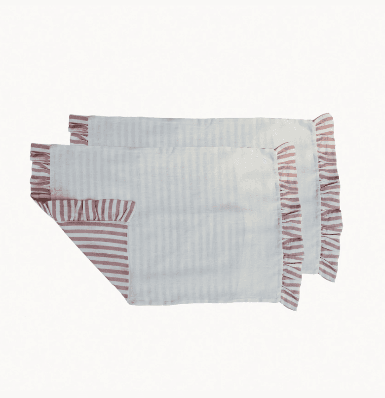 Amuse La Bouche - Blush Candy Stripe Pillow Slip