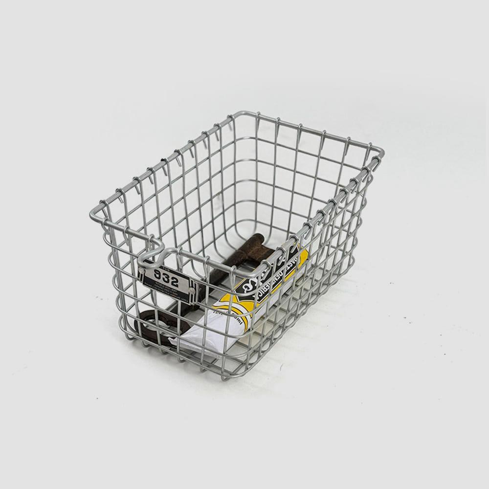 [TVS] 932 Wire Basket Silver 2size 와이어바스켓 실버/러스틱