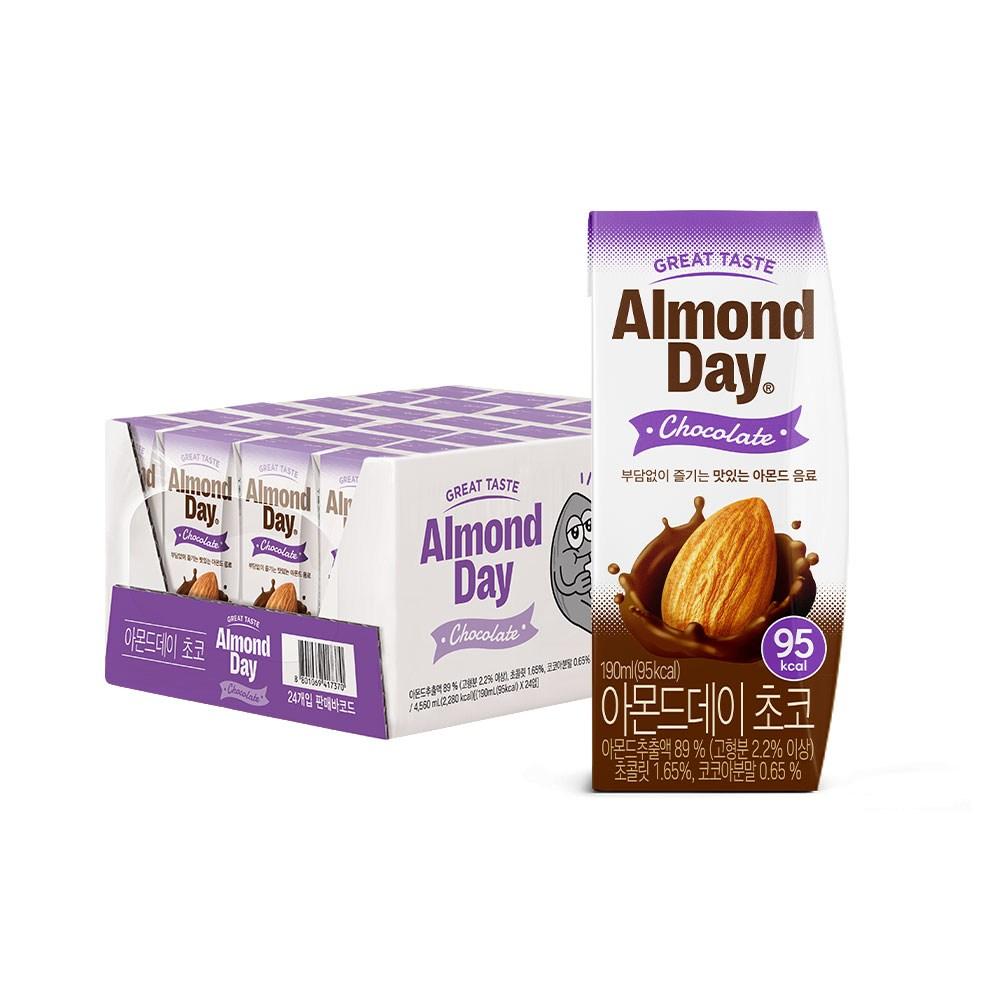 남양유업 아몬드데이 초코, 190ml, 24개 - 아몬드두유 | 쿠팡