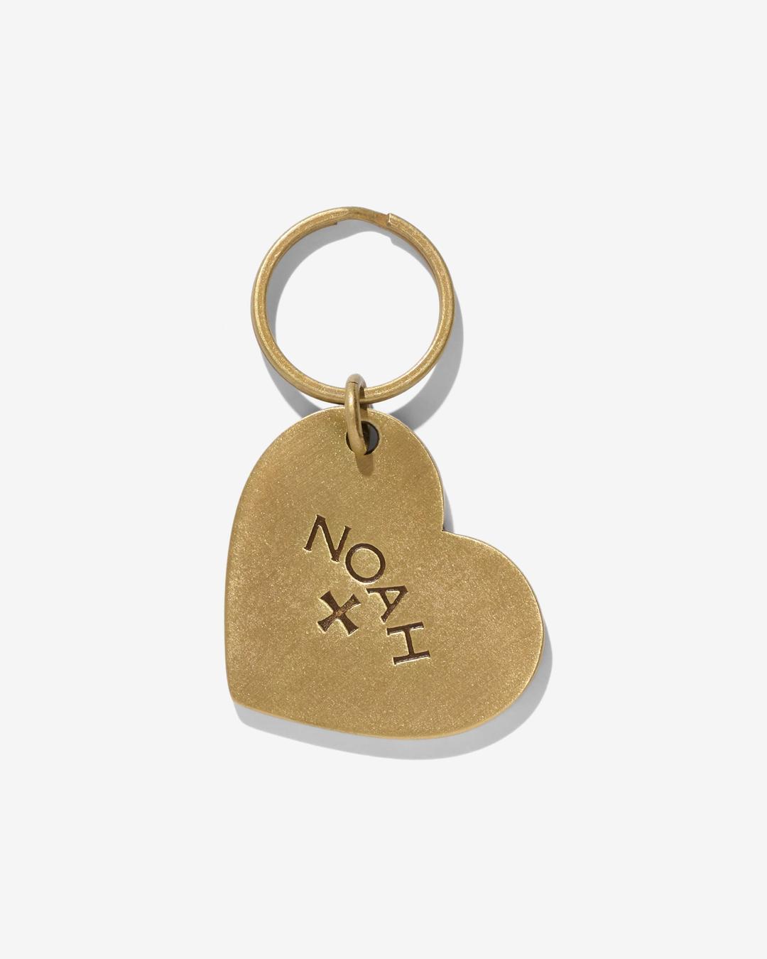 Brass Metal Heart Keychain - Brass