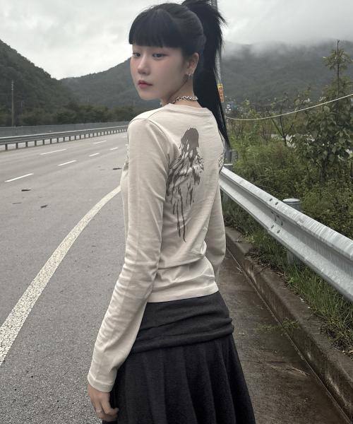 [UNISEX]WINGS 헨리넥 롱슬리브 티셔츠_2color