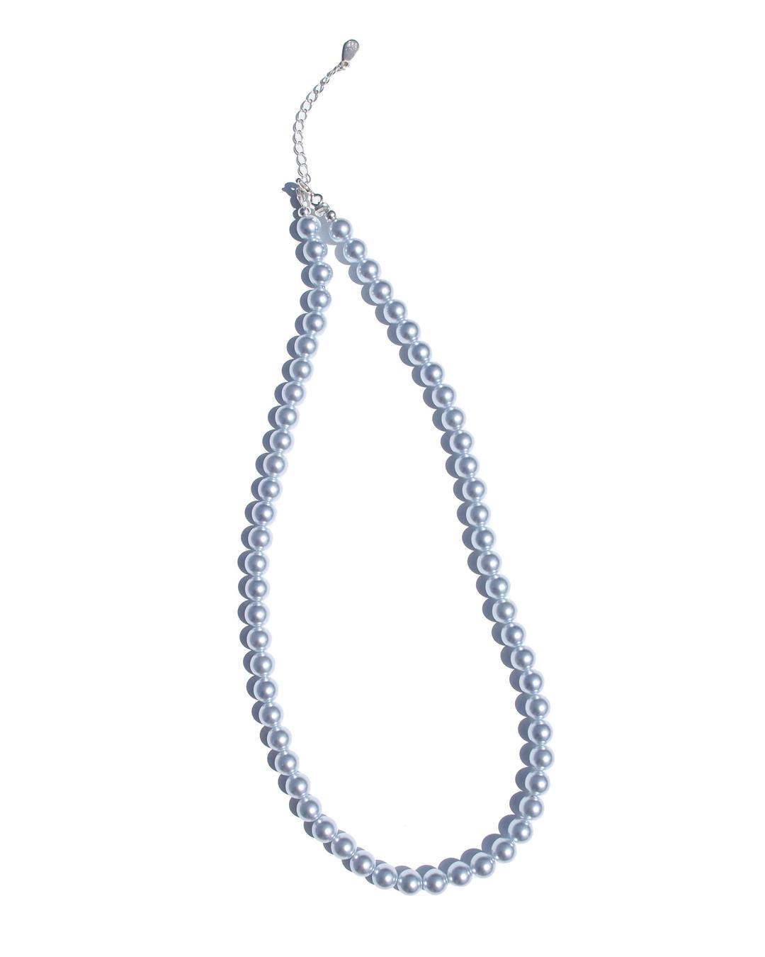 GLASS PEARL NECKLACE _ BLUE