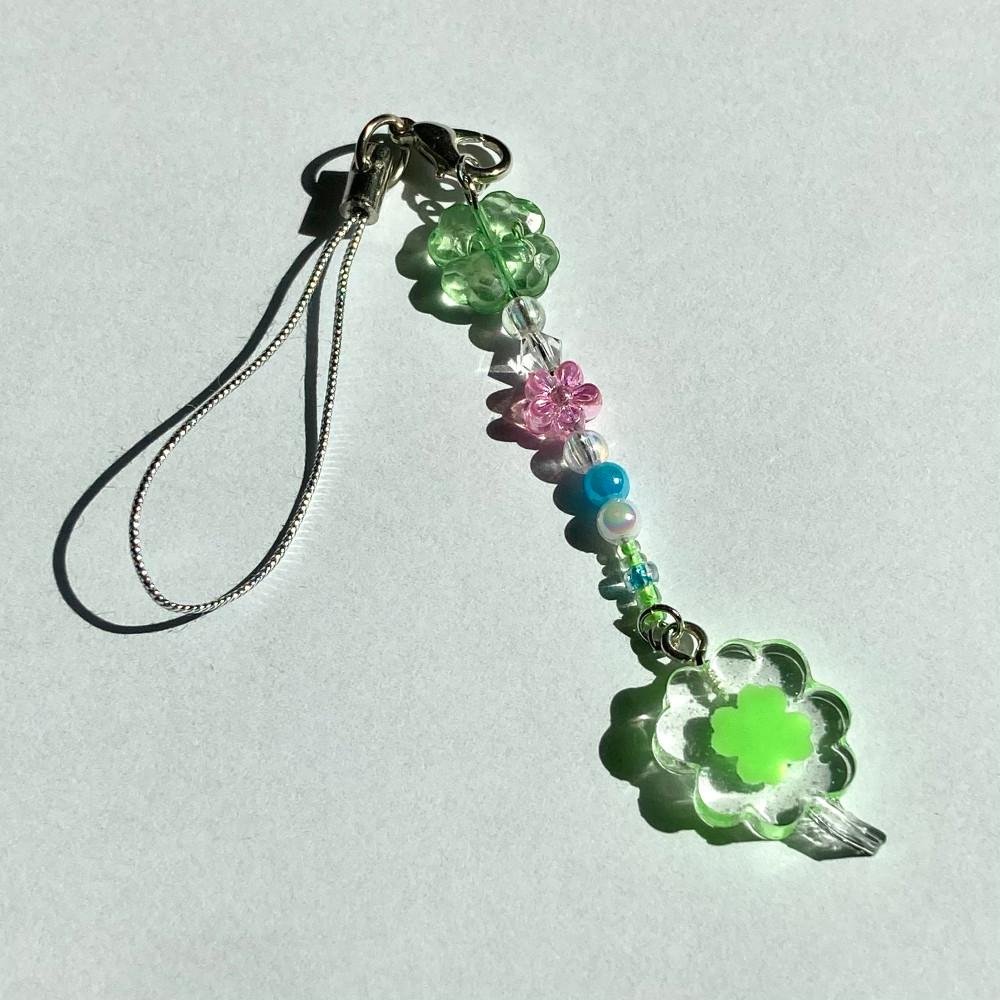야광 네잎클로버 키링/폰스트랩