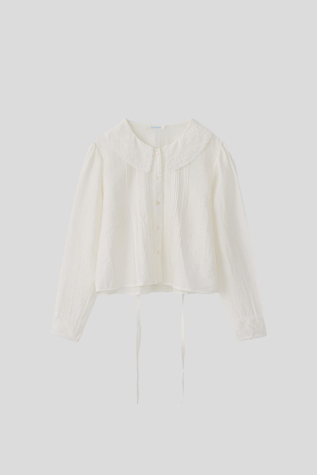 (2nd re-stock) T/T Blanc tuck blouse (ivory)