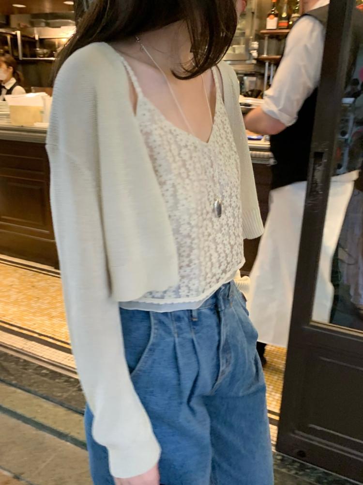 리버티 크롭 린넨 여름 가디건 3col