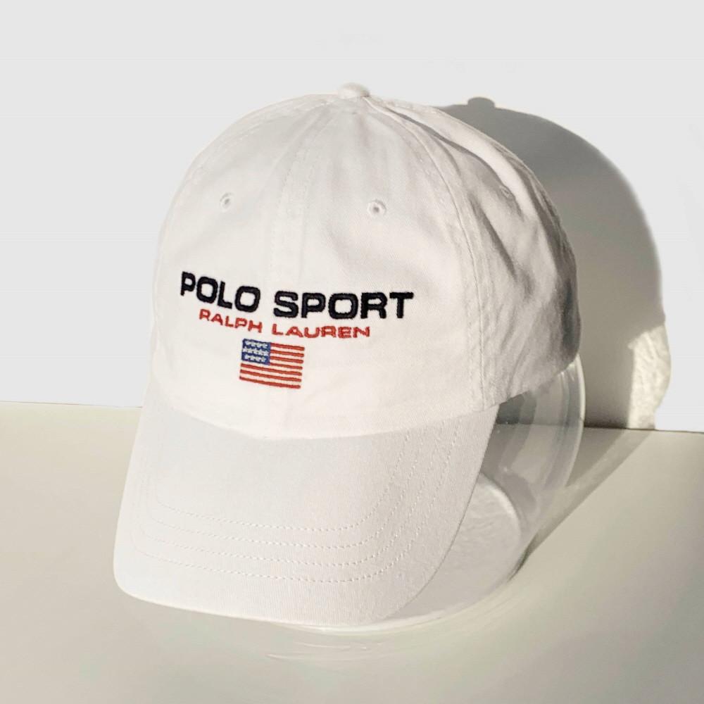 폴로 랄프로렌 볼캡 모자 폴로스포츠 화이트 B급