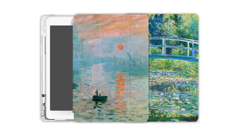 [아이패드 케이스] 모네 프로 에어3 9세대 투명 11인치 에어5 명화 유화