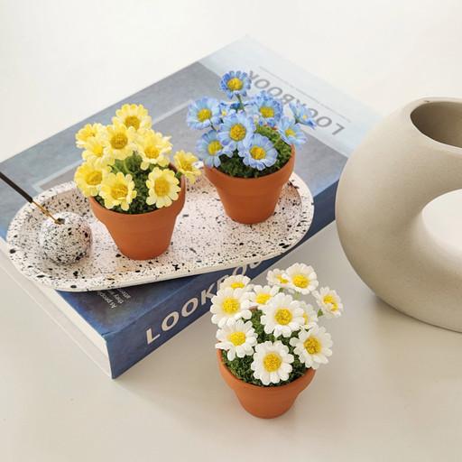 책상위에 작은정원🌻미니화분 책상장식 조화 테이블장식