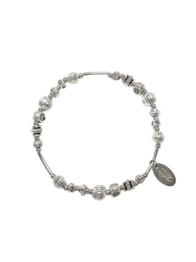 [821] rondel pendant bracelet (silver)