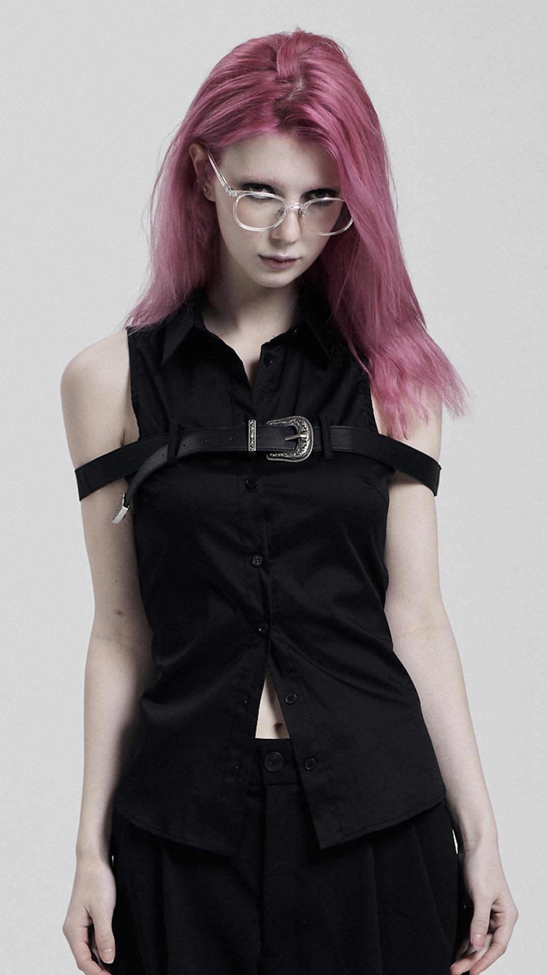 BLACKBELTEDSLEEVELESS SHIRTS