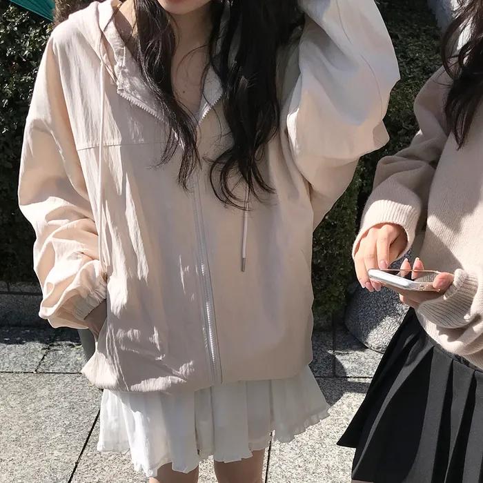 소프트 윈드 쉘 자켓 (nudy pink)