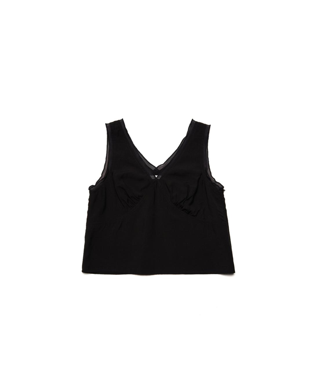 S_[7/22일 순차배송] Lace Sleeveless [BLACK]