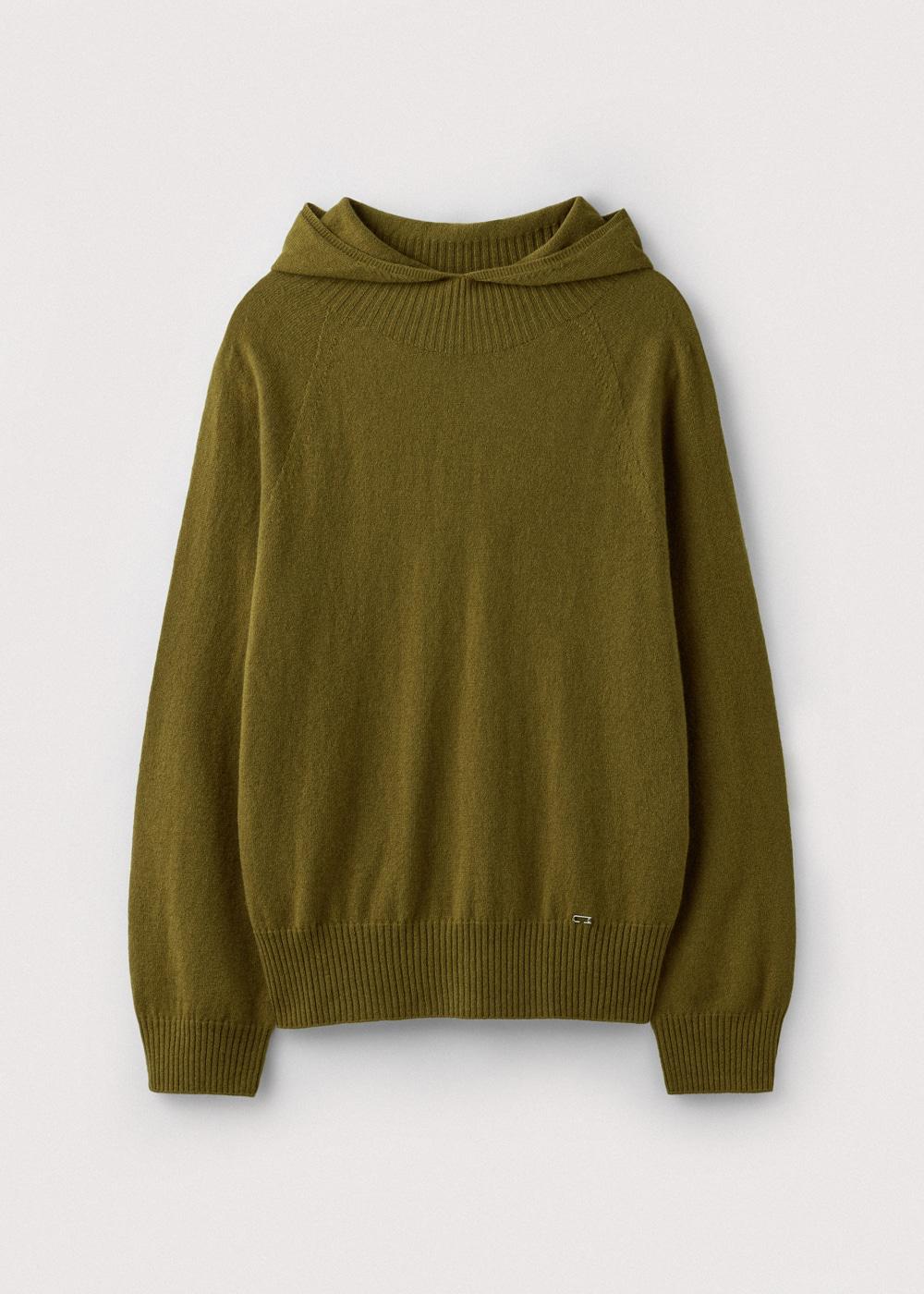 [딘디 PICK] Ultra Fine Merino Wholegarment Hooded Pullover_Mustard