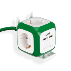 러그(LUG) 에어큐브 4구 2포트 USB 멀티탭 그린