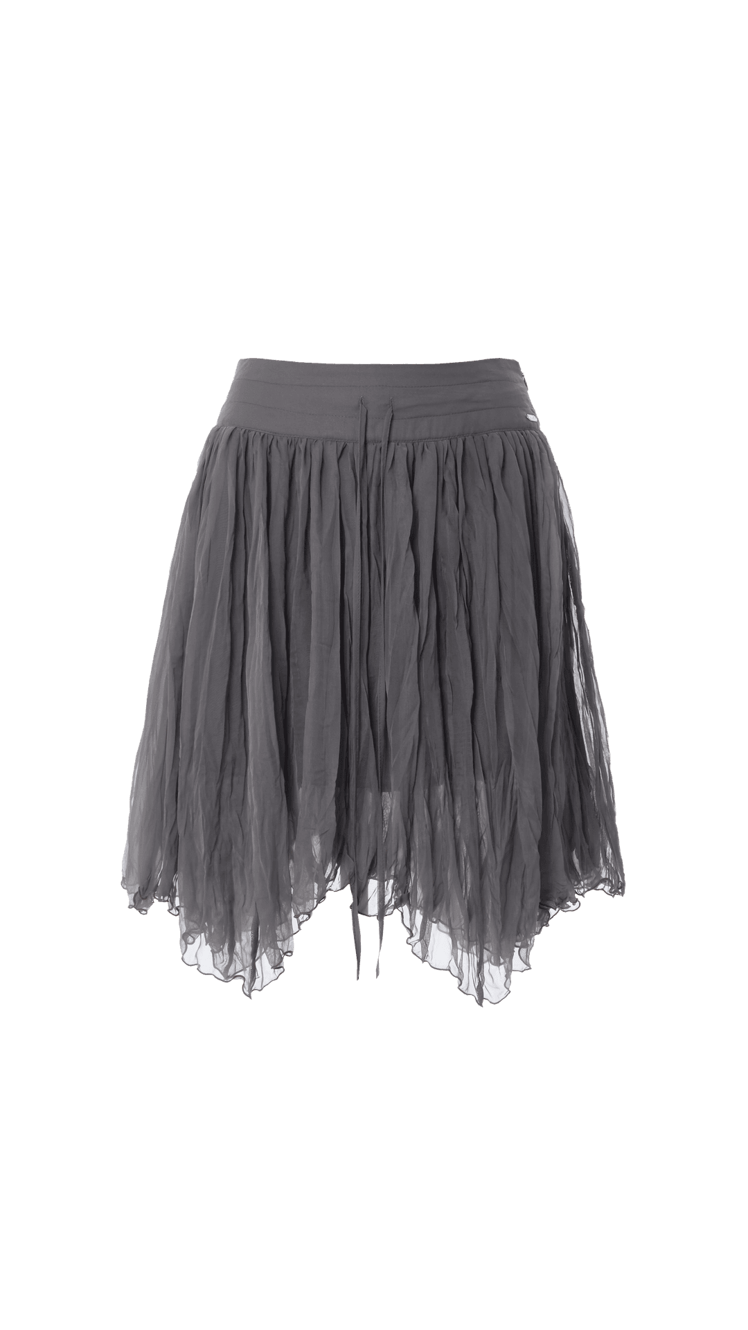 Chiffon pleats skirt_charcoal