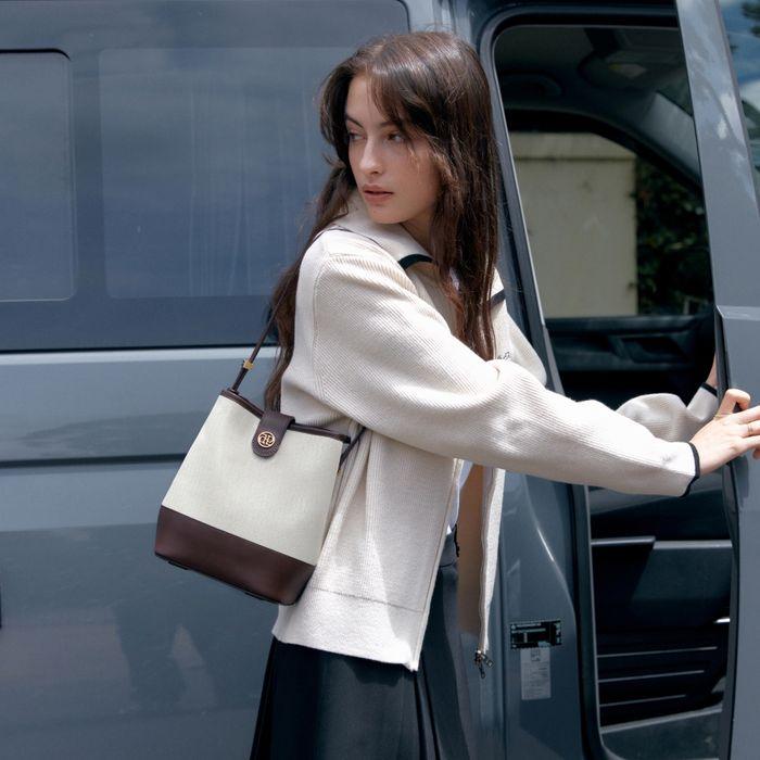 town bag (bucket shoulder) - brown
