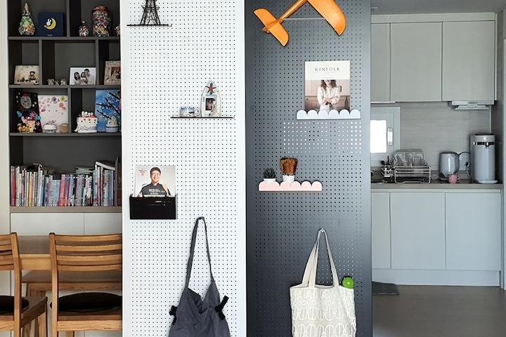 타공판 가벽 인테리어 설치 철제 파티션 사무실 2colors