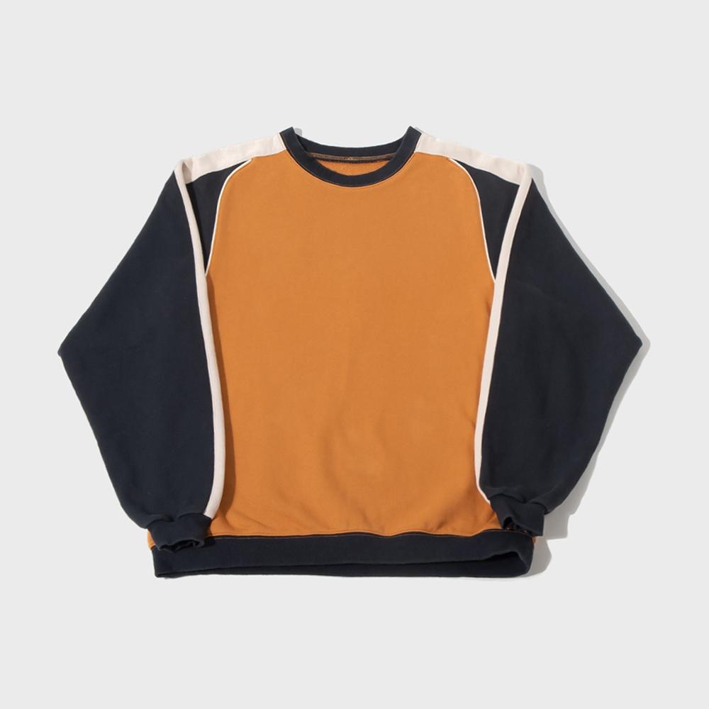 JERSEY TRIMMING SWEAT SHIRT / BROWN