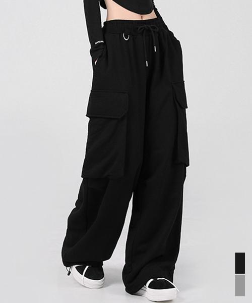빅포켓 수퍼 와이드 밴딩 팬츠  - 2COL
