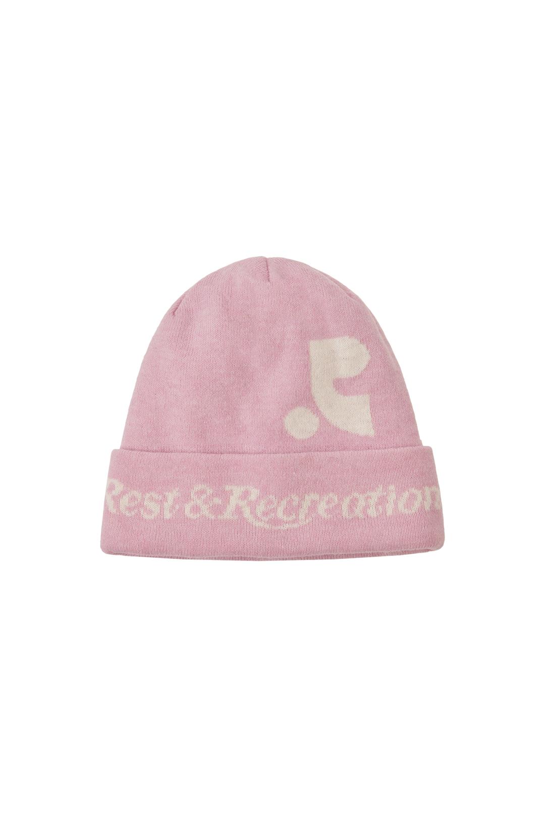 LOGO FOLDING BEANIE - PINK
