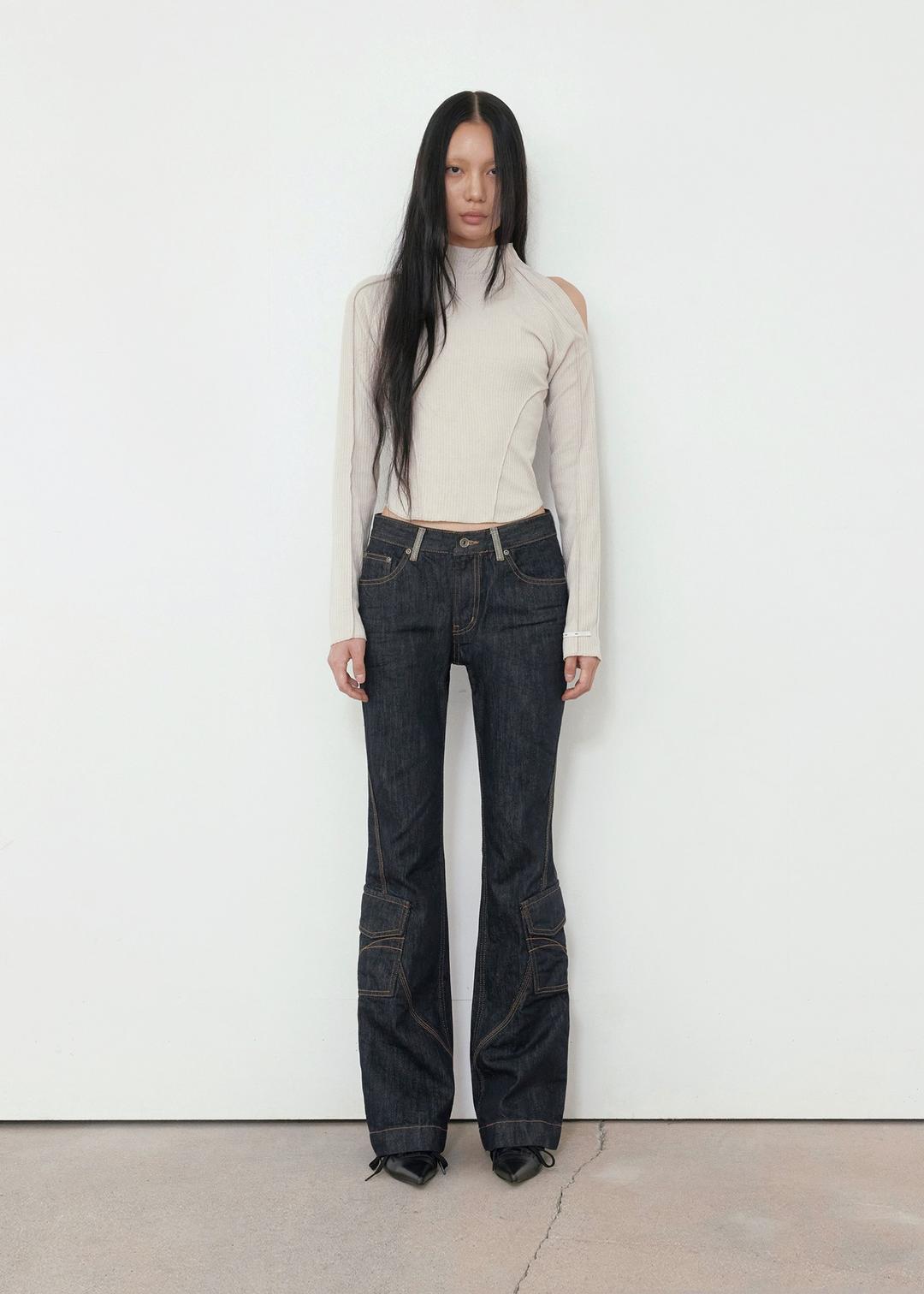 [2ND] HOOKED TURTLE NECK T, BEIGE