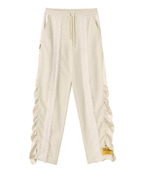 배디(BADEE)  Lace Shirring Sweatpants Oatmeal - 사이즈 & 후기 | 무신사