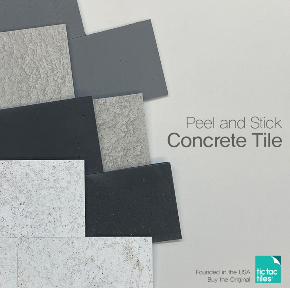 틱택타일 콘크리트타일 4가지패턴 붙이는타일 DIY 셀프인테리어