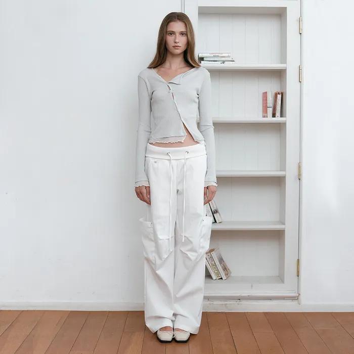 BLOCK BAND CARGO PANTS (IVORY)