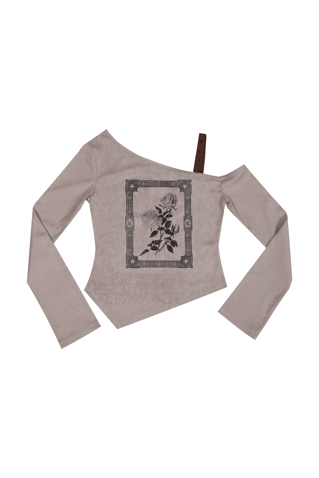 [엔믹스 해원 착용/2차 재입고]ONE SHOULDER SUEDE TOP #BEIGE - 달링유어배드