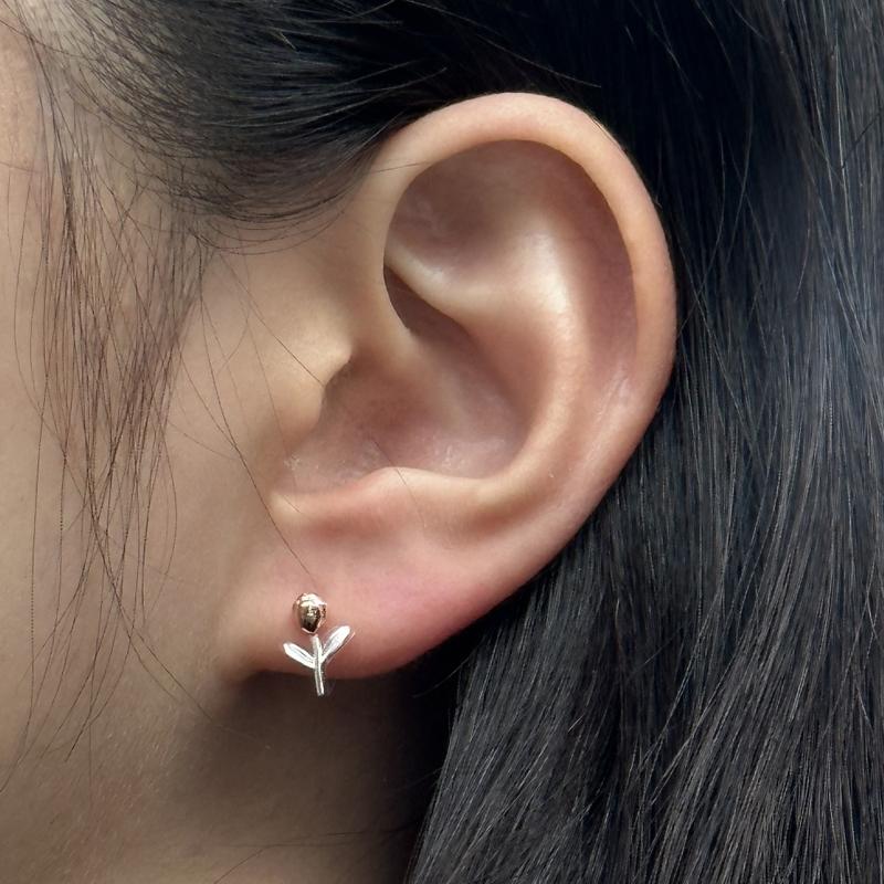 925 Romantic rose piercing (single)