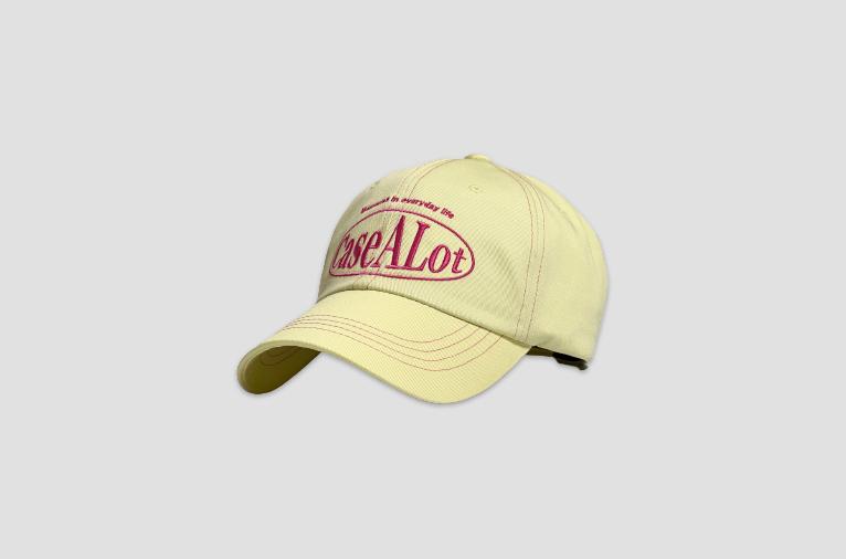 [케이스어랏] Circle logo ball cap - Pastel yellow