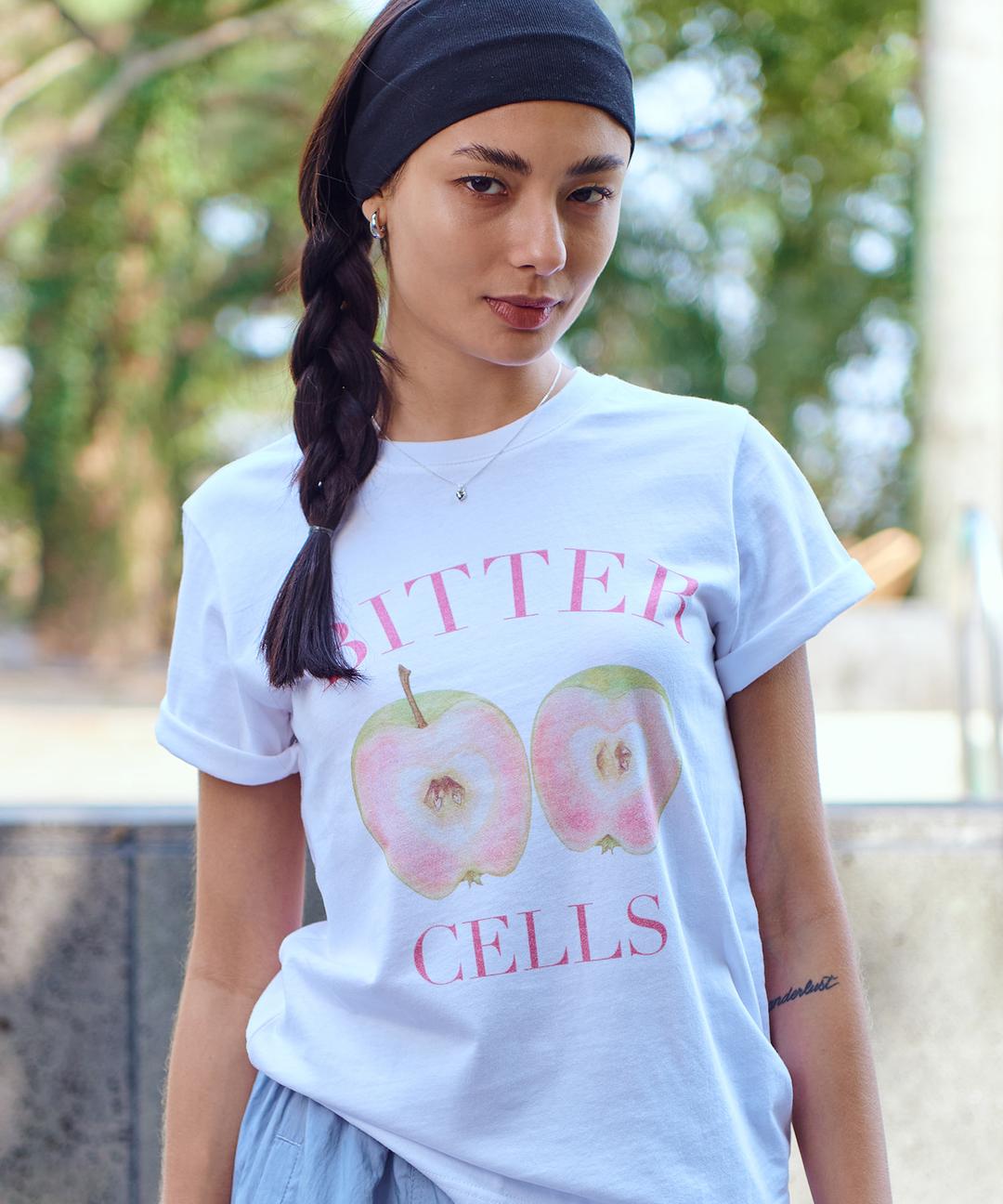 Green Apple Tee-White