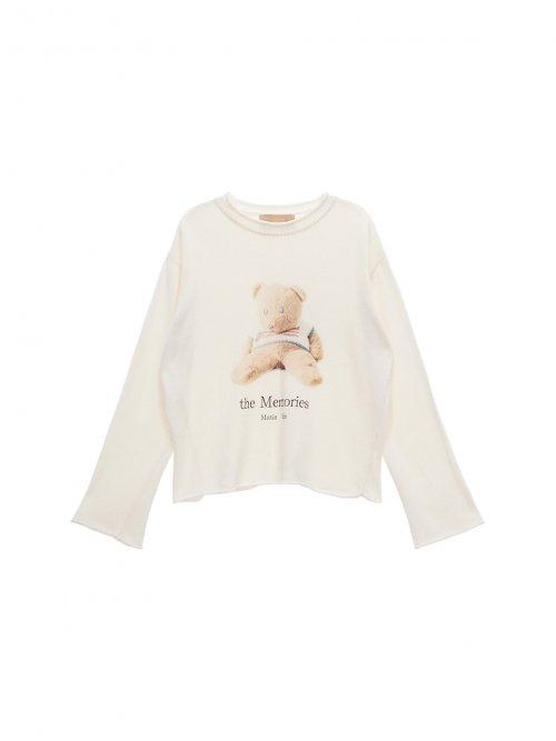 MELTING BEAR KNIT TOP IN IVORY