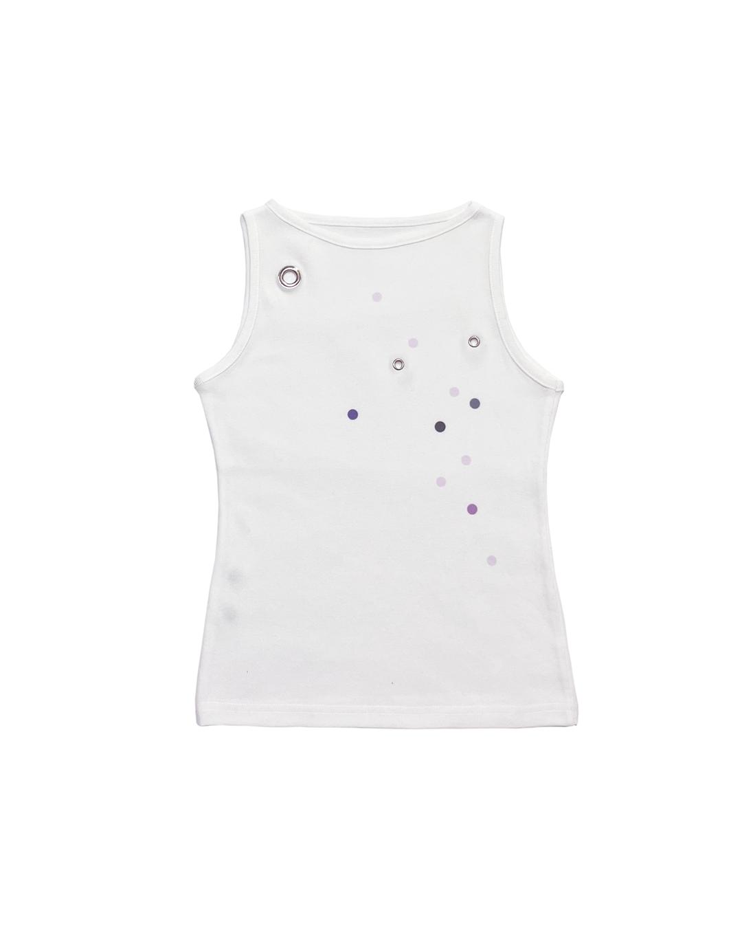 [Pre-order] Dripping Dot Sleeveless White